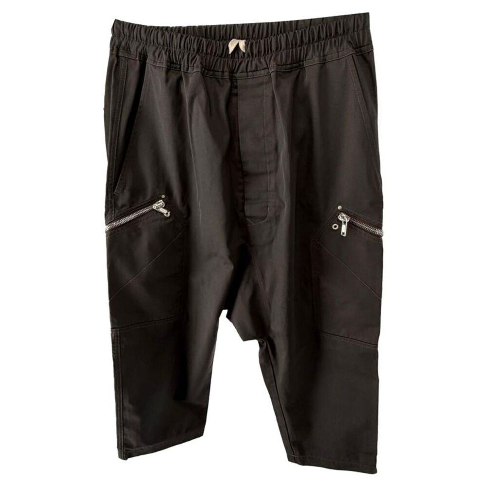 Rick Owens Zipped Cargo Pants in Black Polyester